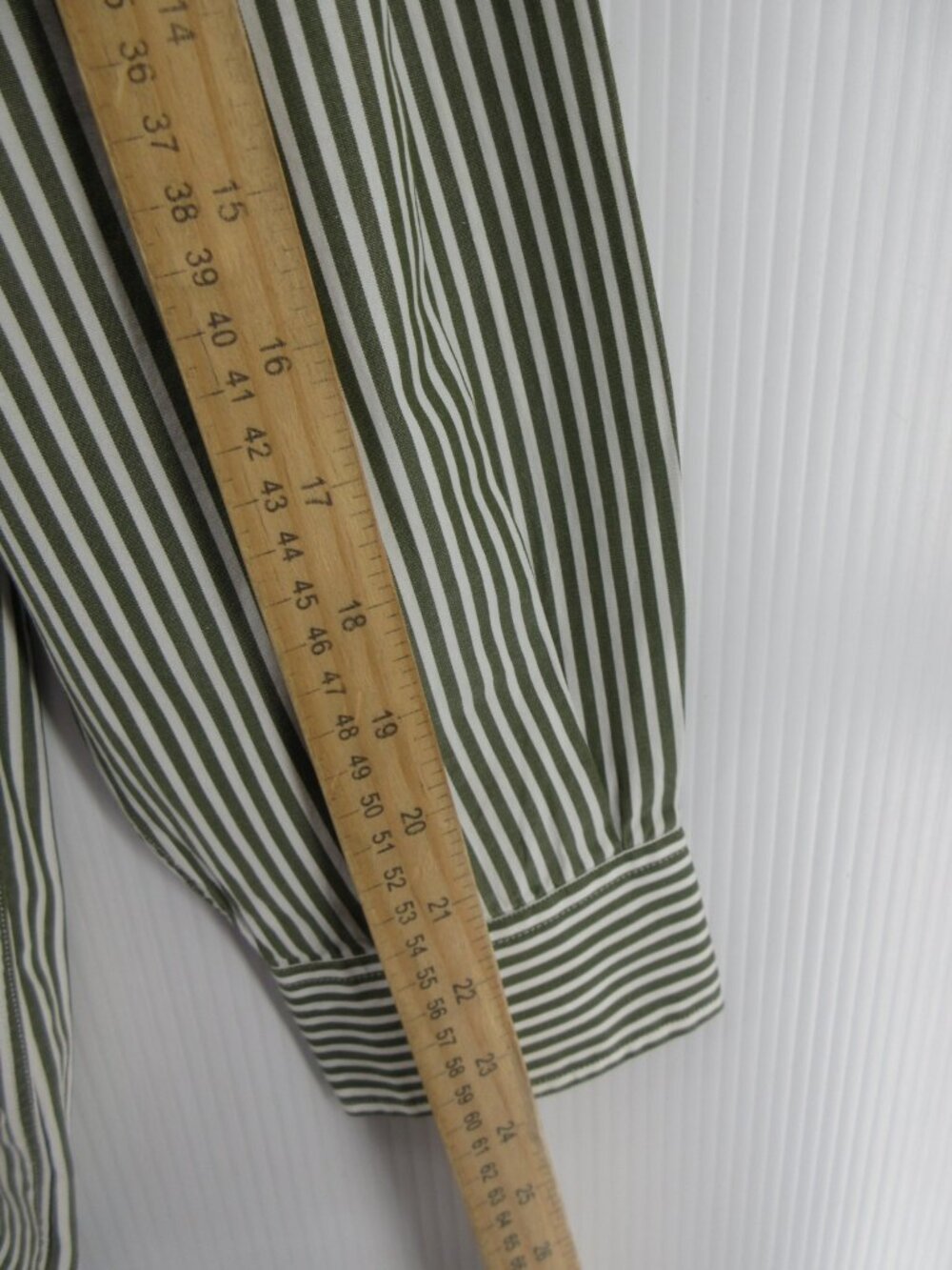 Hickey Freeman Shirt 16 Button Up Dress Shirt Striped Classic Large * - Picture 6 of 12